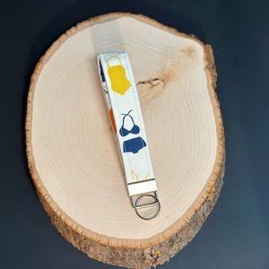 Bathing Suit wristlet strap key holder keyfob keychain